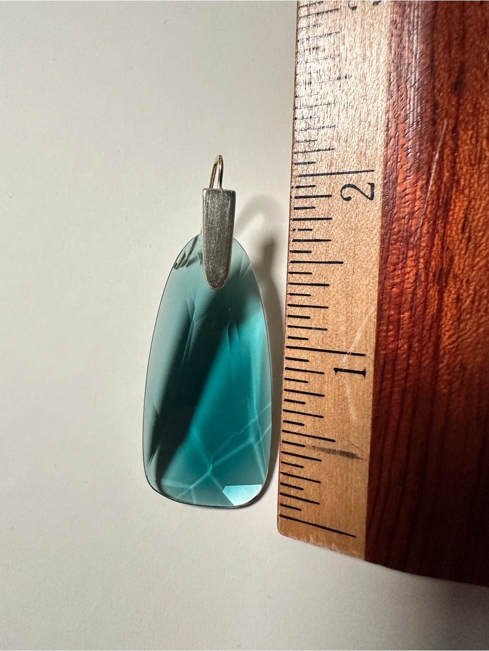 Kendra Scott "Maize" Drop Earrings teal blue/gold discontinued - Picture 3 of 3